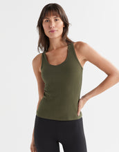 Lilybod Leera Ribbed Tank Olive Green