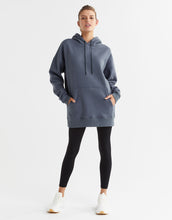 Lilybod Lucy Hooded Fleece Sweater Size XS Blue Indigo