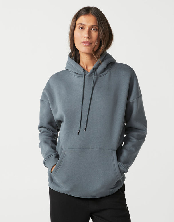 Lilybod Lucy Hooded Fleece Sweater Steel Teal
