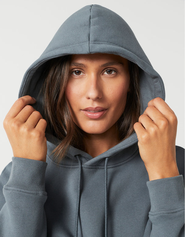 Lilybod Lucy Hooded Fleece Sweater Steel Teal
