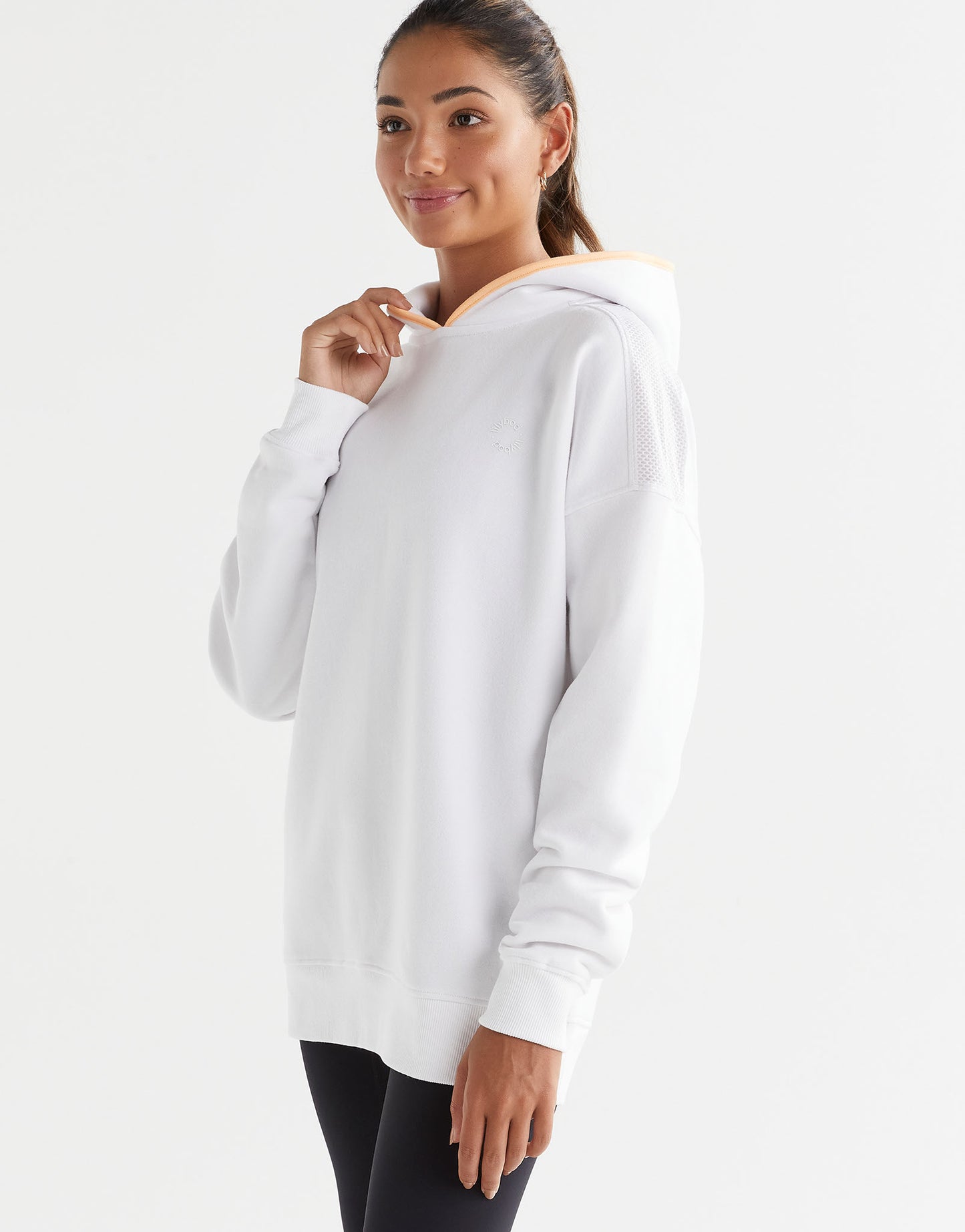 Lilybod Lucy Hooded Fleece Sweater White