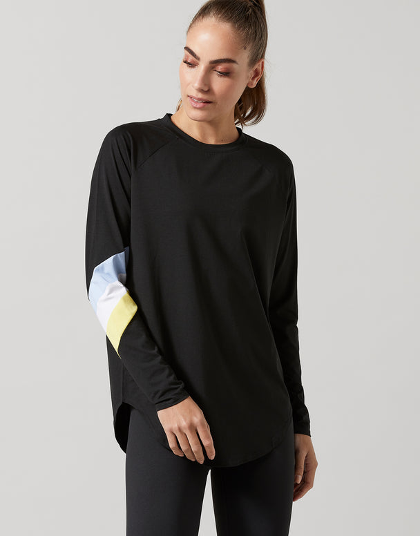 Lilybod Nikki Long Sleeved Top Black Citrus