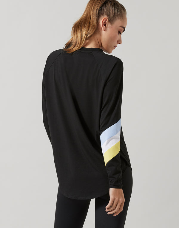 Lilybod Nikki Long Sleeved Top Black Citrus