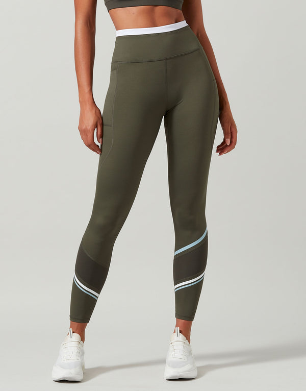 Lilybod Nile-XR Leggings Tarmac, White & Blue - Sale Item