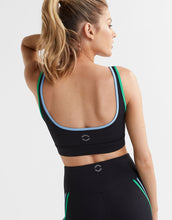 Lilybod Olivia Sports Bra Tarmac Black, Electric Green & Bell Blue - Sale Item