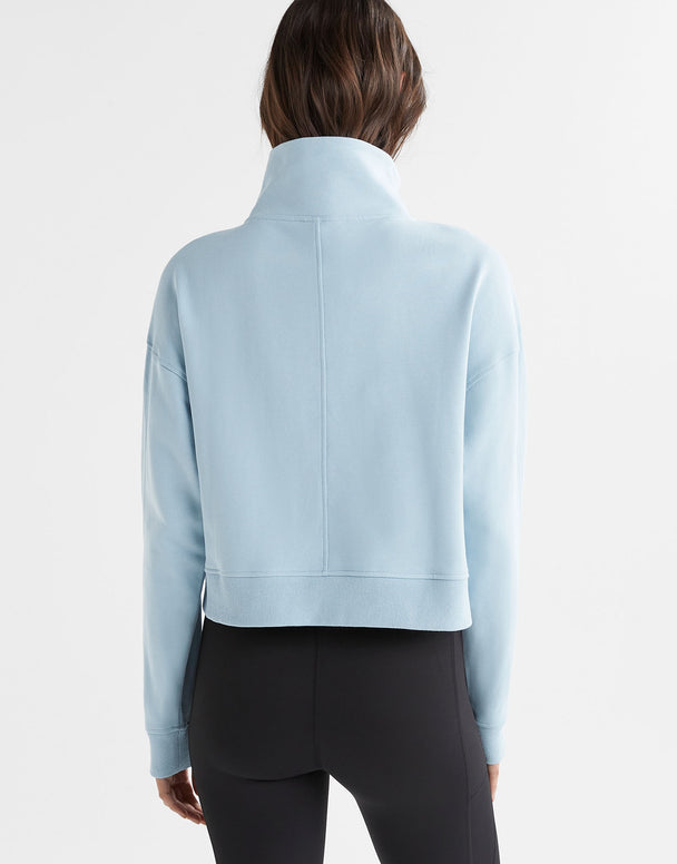 Lilybod Rihanna 1/4 Zip Up Sweater Cloud Blue