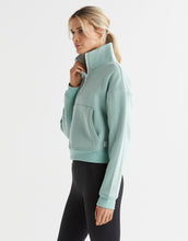 Lilybod Rihanna 1/4 Zip Up Sweater Sage Green
