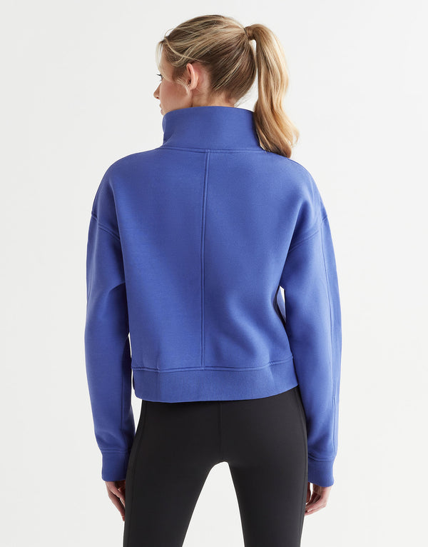Lilybod Rihanna 1/4 Zip Up Sweater Cobalt Blue - Sale Item