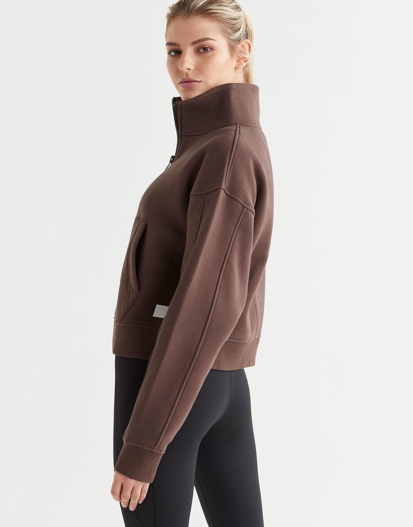 Lilybod Rhianna 1/4 Zip Up Sweater Oak