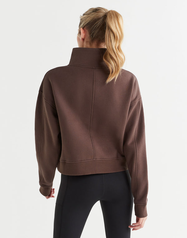 Lilybod Rihanna 1/4 Zip Up Sweater Oak - Sale Item