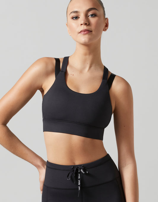 Lilybod Saxon Sports Bra Smoke Black