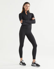 Lilybod Zuri Zip-Thru Contoured Long Sleeved Top Black - Sale Item