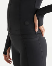 Lilybod Zuri Zip-Thru Contoured Long Sleeved Top Black - Sale Item
