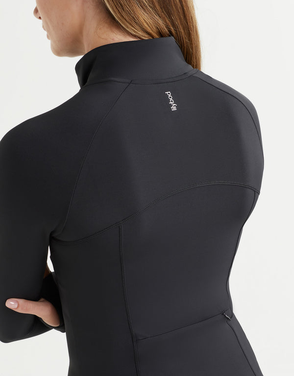 Lilybod Zuri Contoured Zip-Thru Top Black
