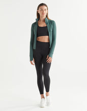 Lilybod Zuri Contoured Zip-Thru Top Deep Green