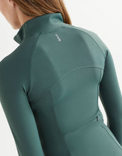Lilybod Zuri Contoured Zip-Thru Top Deep Green