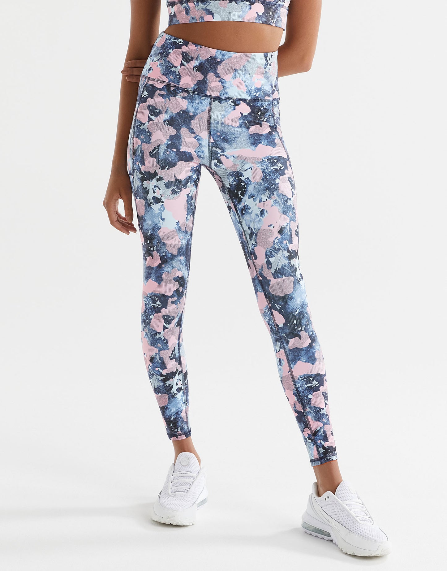 Lilybod Zoe Leggings Blue & Pink Abstract Print